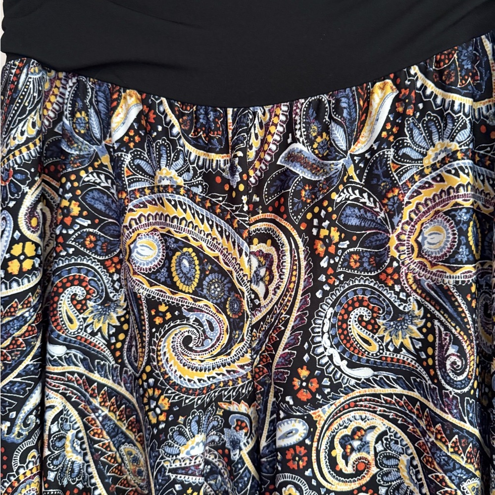 I.N. Studio Black and Multicolor Paisley Pants - Picture 3 of 6
